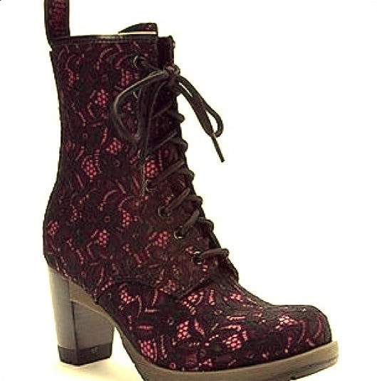 DARCIE BLACK+PINK PIZZO SANTA CRUZ HEEL BOOT