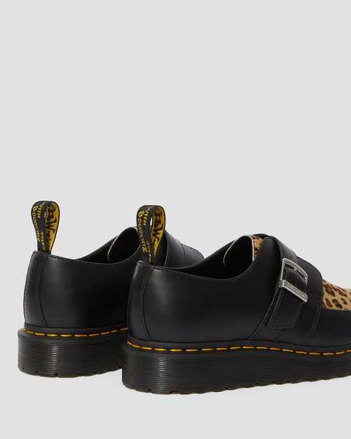 RAMSEY MONK BLACK MEDIUM LEOPARD SMOOTH HAIR ON SHOE Posers Hollywood