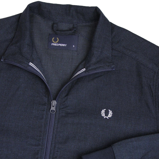 NAVY WOVEN TRACK JACKET