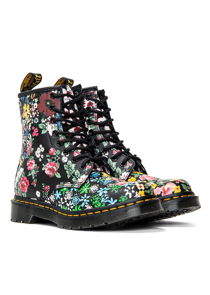 1460 PASCAL WHITE+BLACK FLORAL MASH UP BOOT