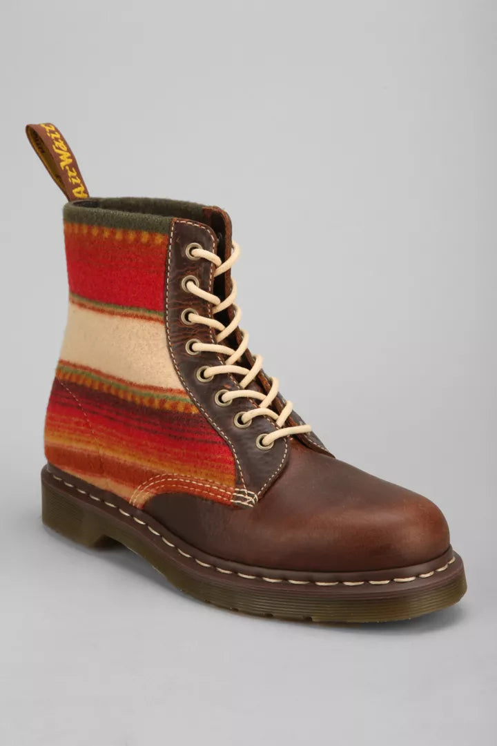 1460 TAN+BEIGE PENDLETON HARVEST+STRIPE SANTA FE BOOT