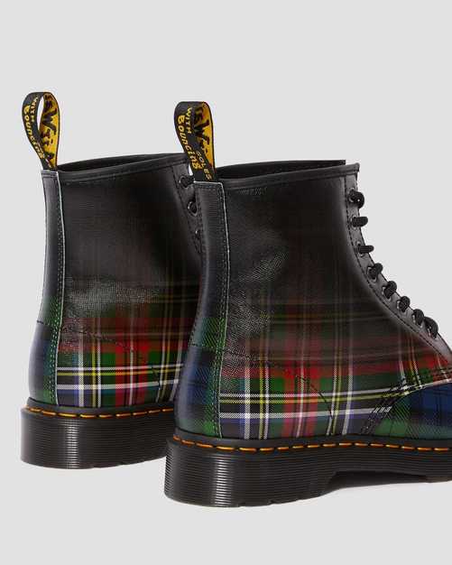 1460 TARTAN RED STEWART+BLACK WATCH TARTAN BACKHAND STRAW GRAIN BOOT