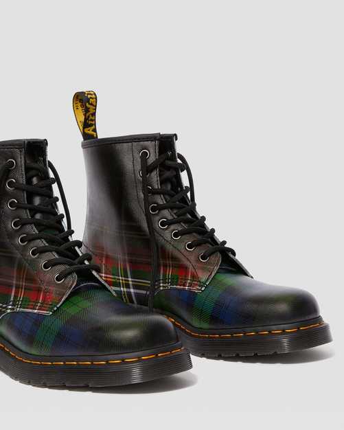 1460 TARTAN RED STEWART+BLACK WATCH TARTAN BACKHAND STRAW GRAIN BOOT