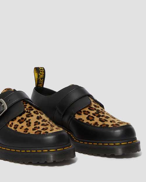 RAMSEY MONK BLACK+MEDIUM LEOPARD SMOOTH/HAIR ON SHOE